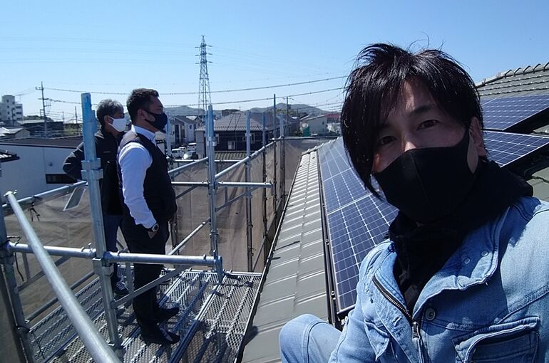 屋根棟工事